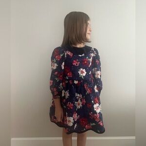 Floral Navy Dress for Girls